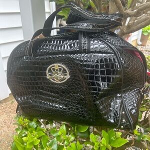COPY - Black crocodile Kathy Van Zeeland travel bag